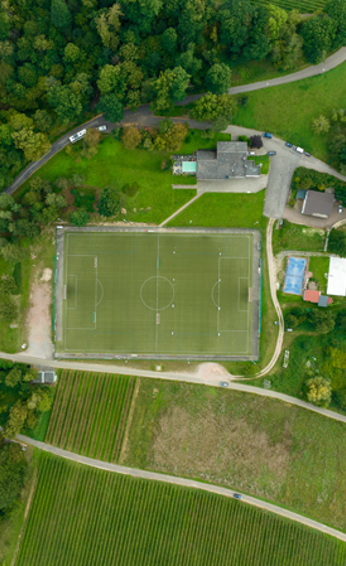 FC Varnhalt football pitch with Lumosa LED sports lighting