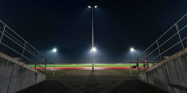Schlossparkstadion Brühl at night