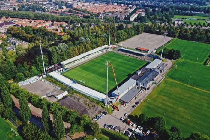 Led verlichting sport | voetbalveld bovenaanzicht FC Dordrecht