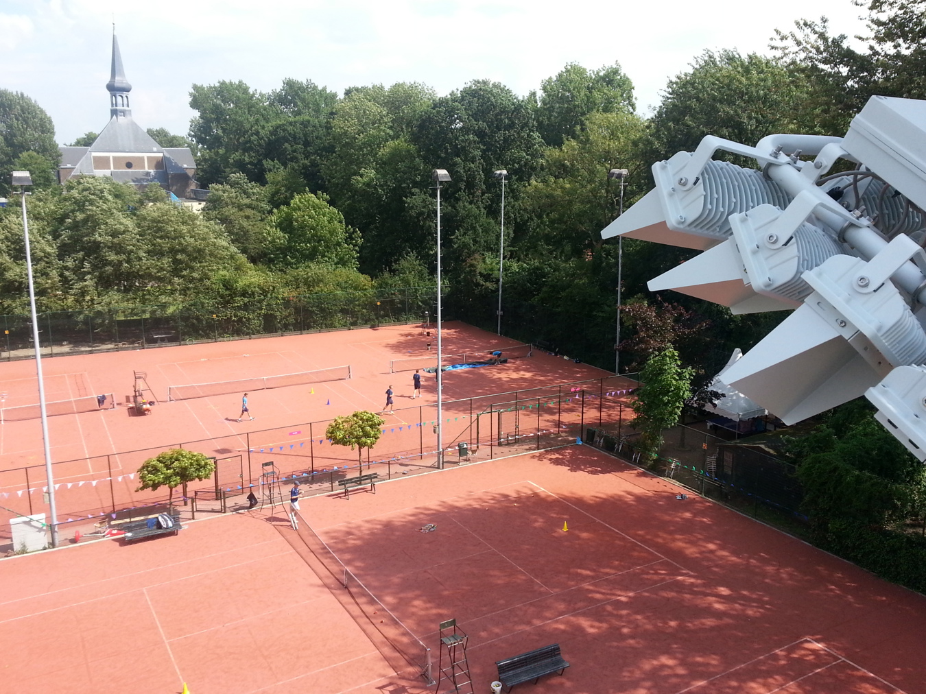 Led verlichting sport | tennis buiten bovenaanzicht HR