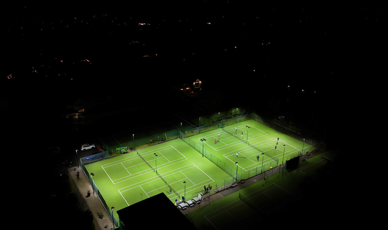 Heswall Tennis Club LED tennis court lighting