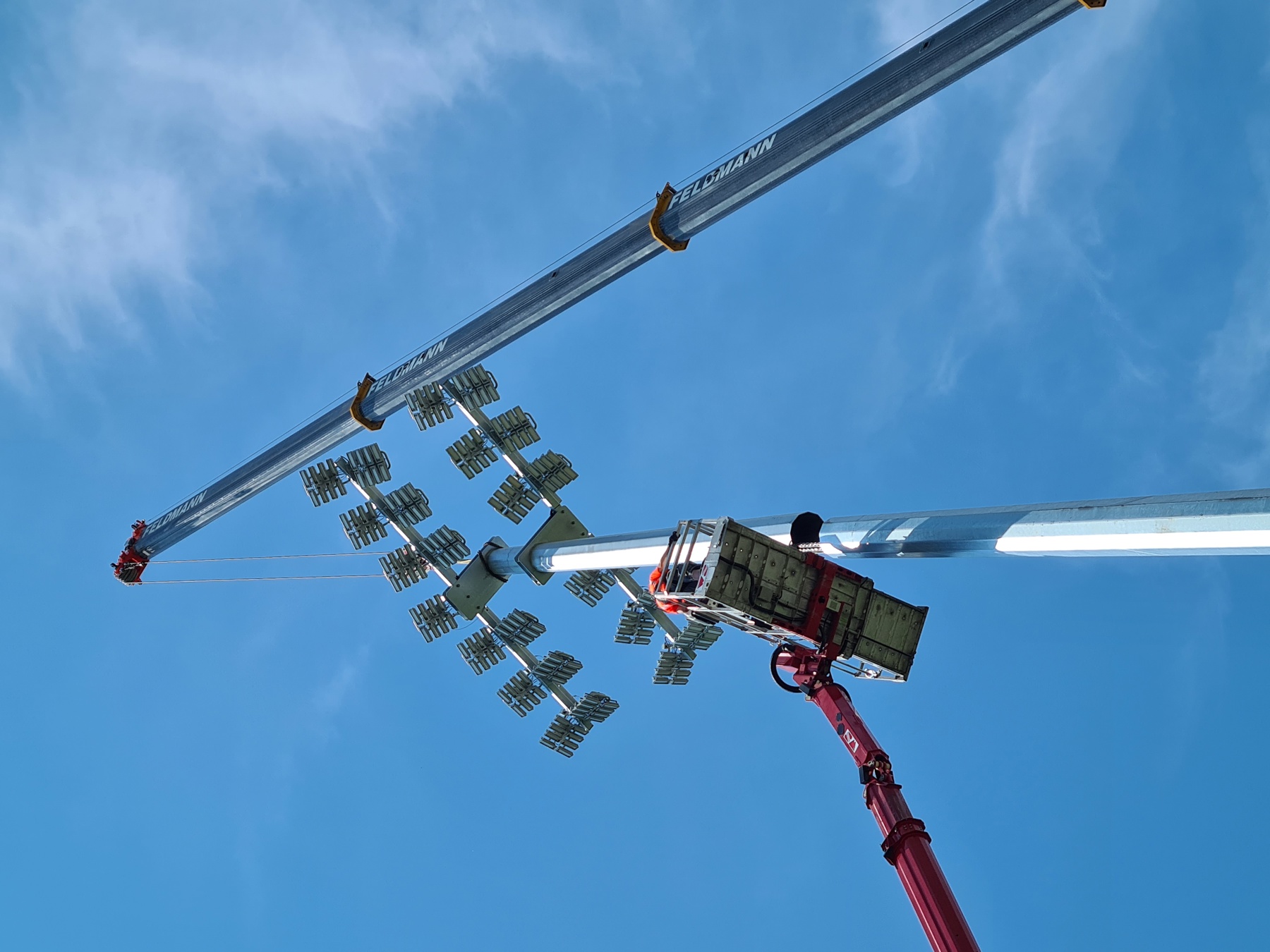 LED lighting installation at Stadion Grünfeld Rapperswil-Jona