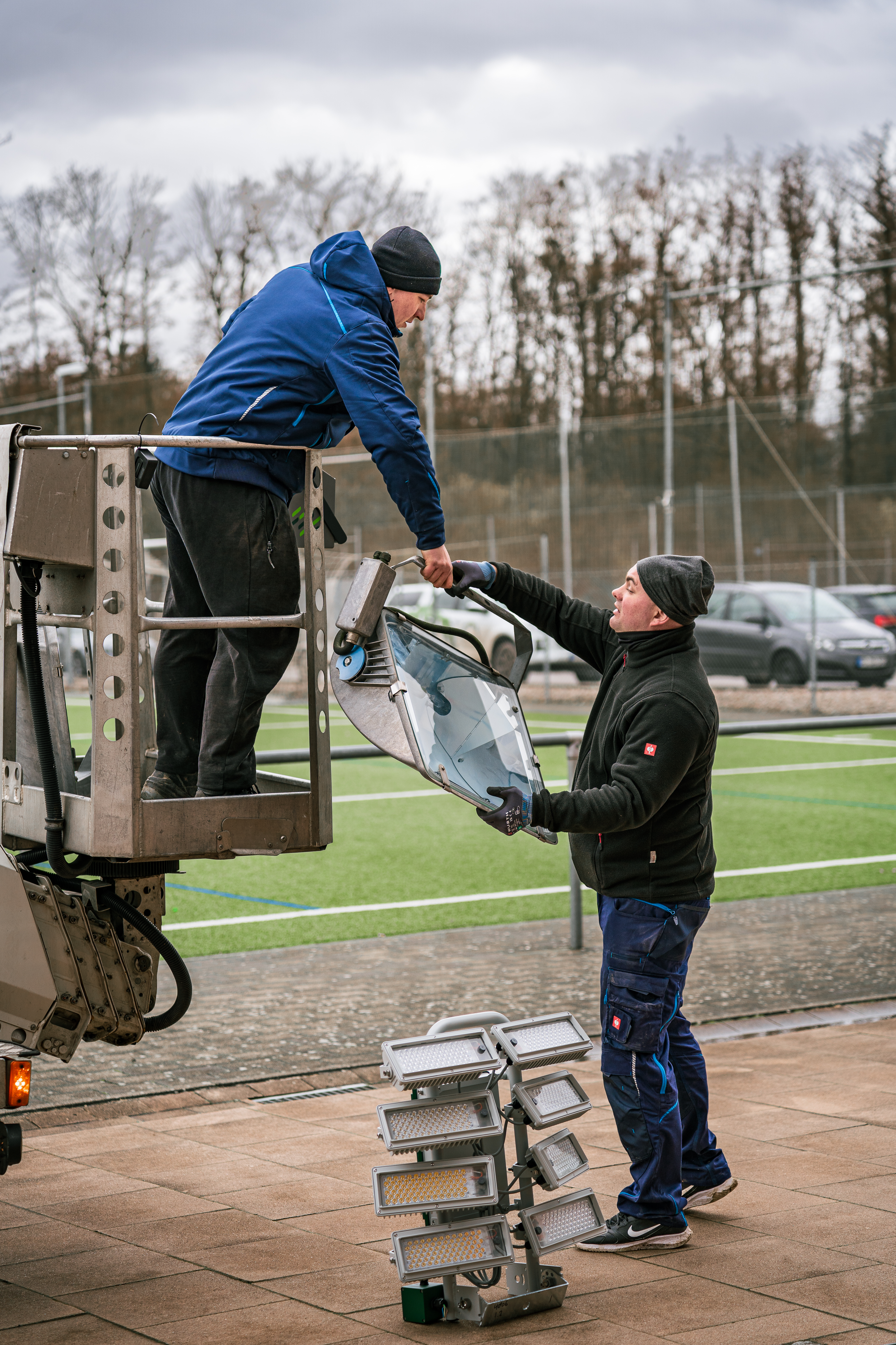 SV Gottenheim sports lighting retrofit installation