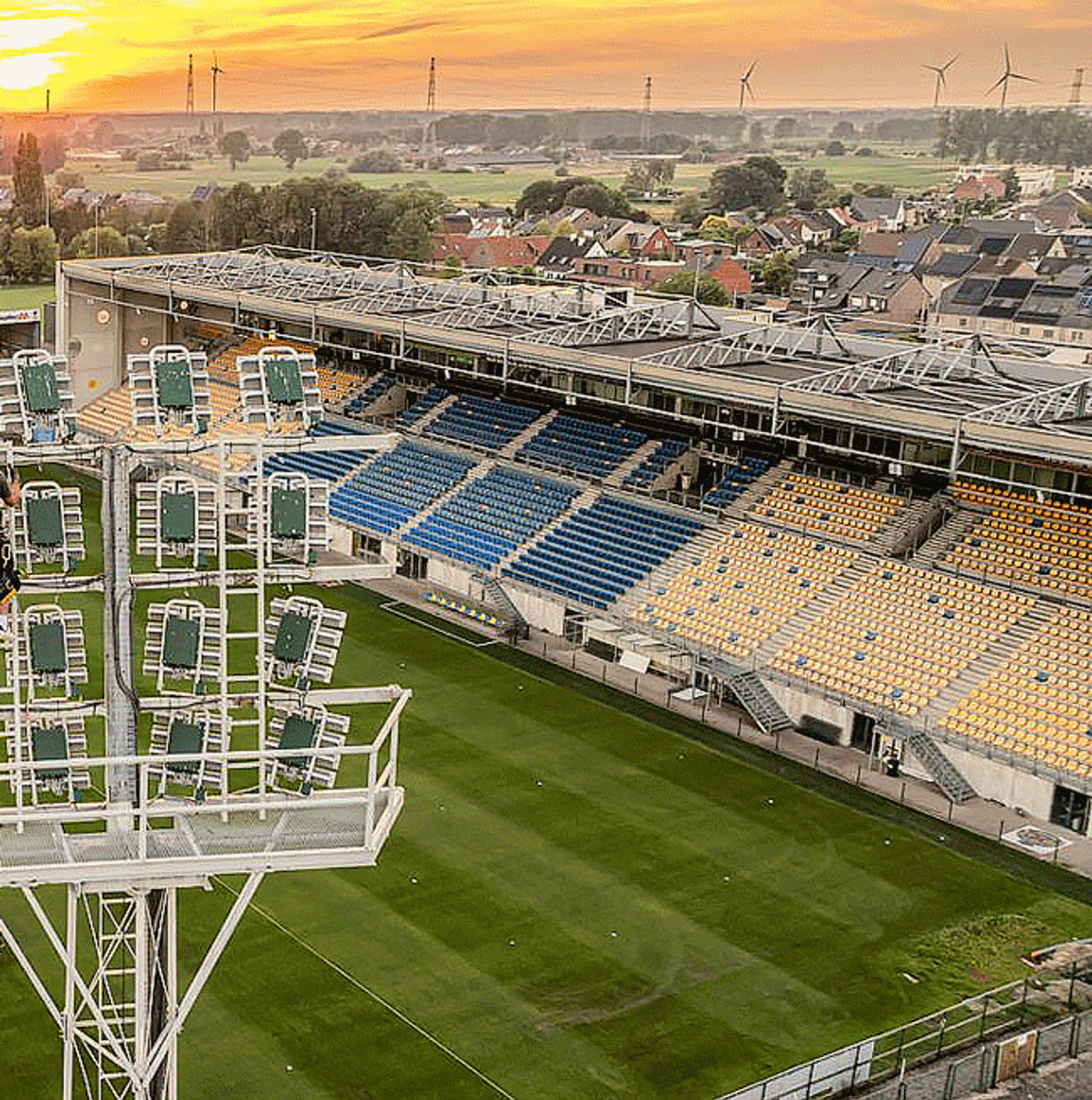 SK Beveren sports field with Lumosa LED lighting for matches
