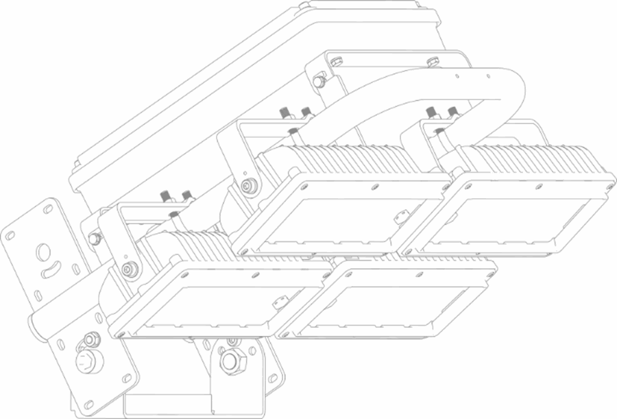 Lumosa product | LED verlichting | grijze technische tekening armatuur