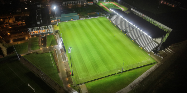 Aerial view of Proximus Basecamp training pitch