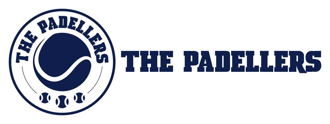 The Padellers logo beeldentekst blauw