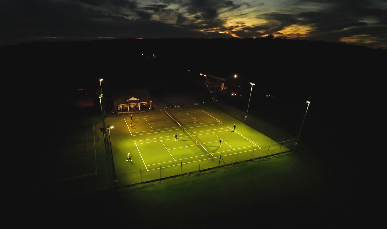 Wythall Park Tennis Club Lumosa Light At Night