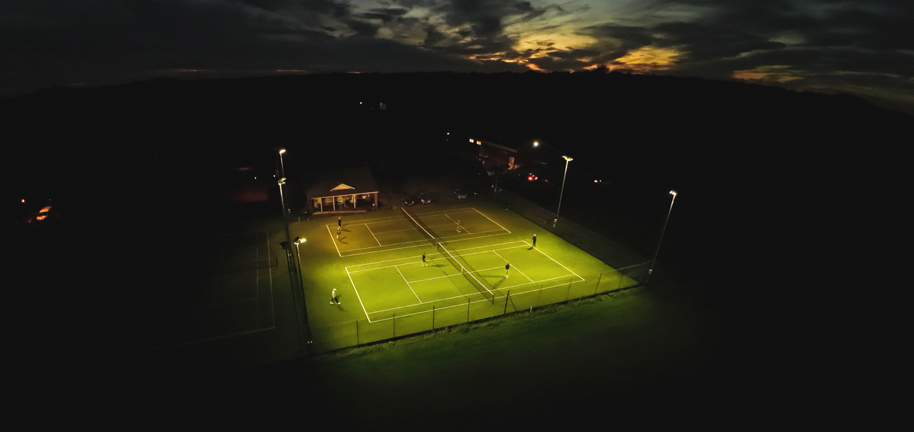 Wythall Park Tennis Club Lumosa Light At Night
